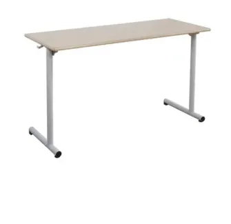 Bureau scolaire fixe double en mélaminé