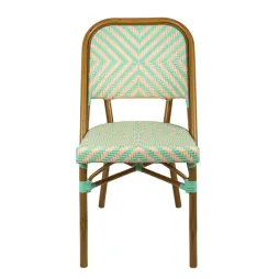 Chaise extérieure café en aluminum aspec rotin Chaise extérieure café en aluminum aspec rotin