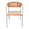 Chaise extérieure pour CHT en textilène et cordages beiges Chaise extérieure pour CHT en textilène et cordages beiges