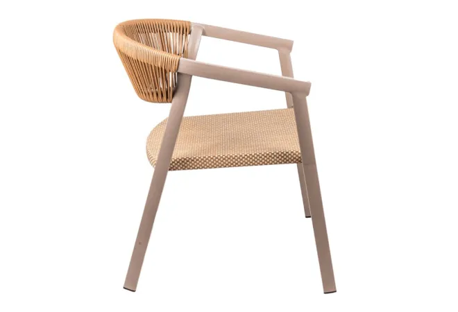 Chaise de terrasse empilable beige Chaise de terrasse empilable beige