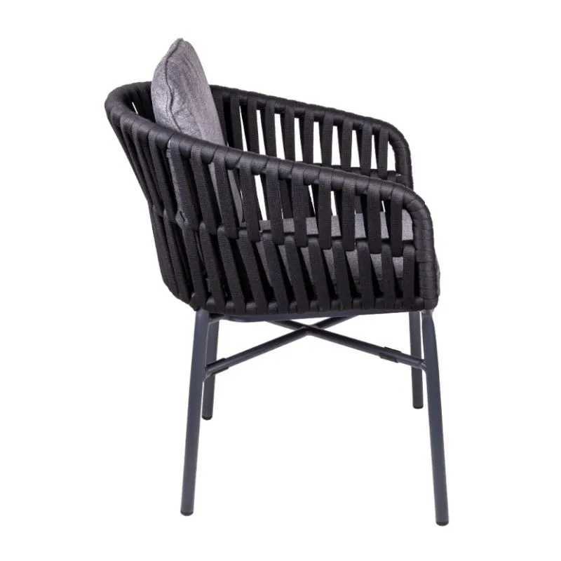 Fauteuil CHR extérieur noir et gris anthracite Fauteuil CHR extérieur noir et gris anthracite