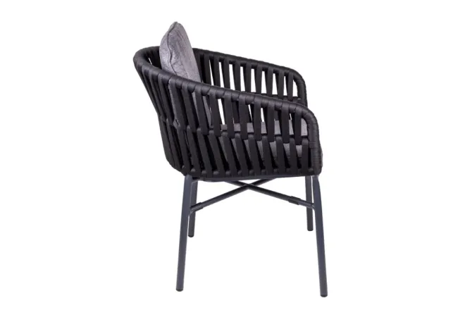 Fauteuil CHR extérieur noir et gris anthracite Fauteuil CHR extérieur noir et gris anthracite