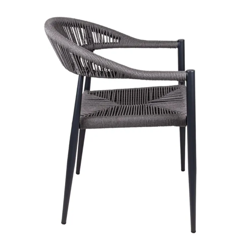 Fauteuil terrasse restaurant cordages et acier Fauteuil terrasse restaurant cordages et acier