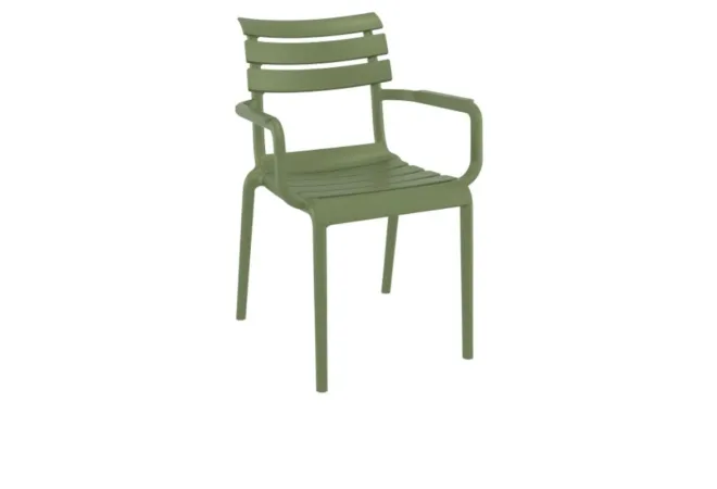 Fauteuil de terrasse CHR en polypro vert olive Fauteuil de terrasse CHR en polypro vert olive