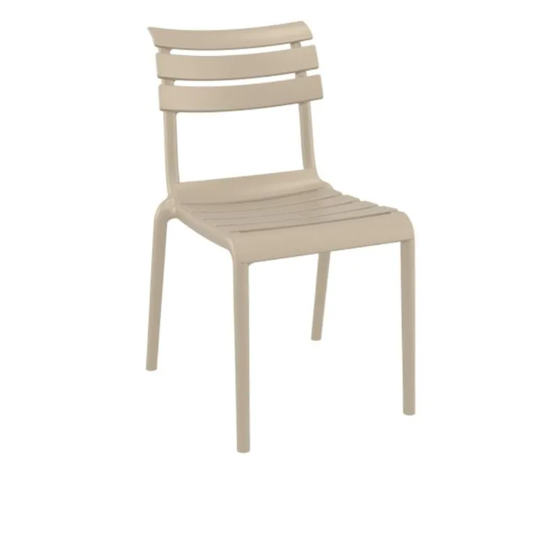 Chaise terrrasse restaurant polypro taupe Chaise terrrasse restaurant polypro taupe