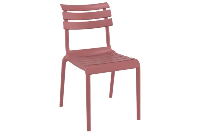 Chaise de terrasse professionnelle polypropylène rouge Marsala Chaise de terrasse professionnelle polypropylène rouge Marsala