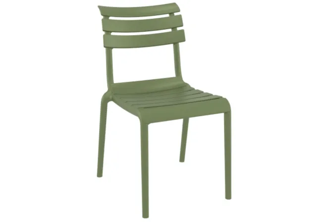 Chaise outdoor pour terrasse en polypro vert olive Chaise outdoor pour terrasse en polypro vert olive