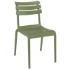 Chaise outdoor pour terrasse en polypro vert olive Chaise outdoor pour terrasse en polypro vert olive