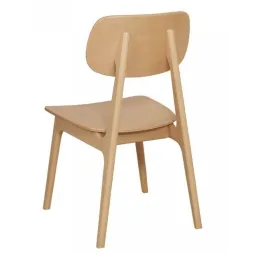 Chaise de café en bois vue dos Chaise de café en bois vue dos