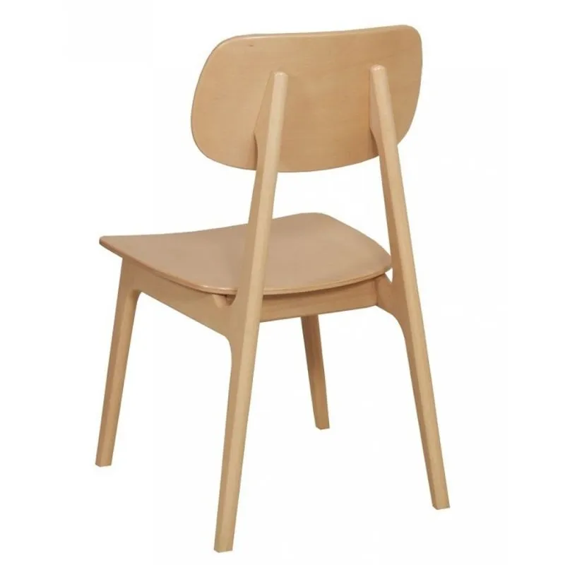 Chaise de café en bois vue dos Chaise de café en bois vue dos