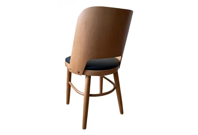 Chaise pied bois assise vinyle Chaise pied bois assise vinyle