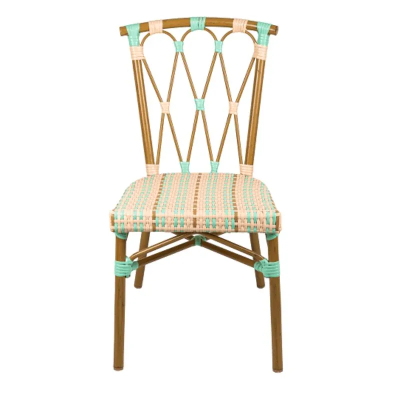 Chaise bistrot aluminium effet rotin Chaise bistrot aluminium effet rotin