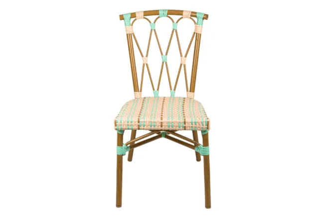 Chaise bistrot aluminium effet rotin Chaise bistrot aluminium effet rotin