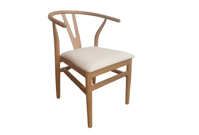 Chaise de restaurant empilable en hêtre vernis Chaise de restaurant empilable en hêtre vernis