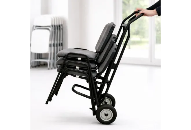 Diable de transport pour chaises empilables Diable de transport pour chaises empilables