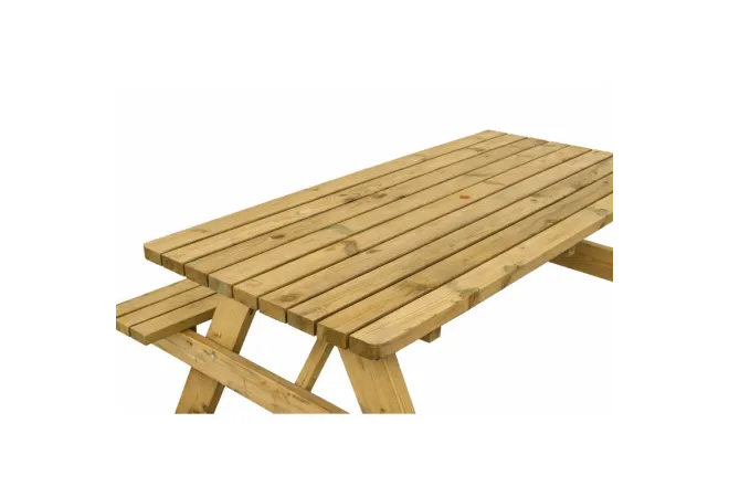 Table de pique-nique en bois avec plateau 9 lames Table de pique-nique en bois avec plateau 9 lames