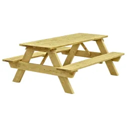 Table de pique-nique en bois pour les espaces publics extérieurs Table de pique-nique en bois pour les espaces publics extérieurs