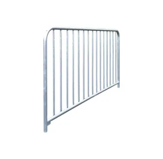 Barrière à barreaux en acier galvanisé sans peinture (15 barreaux)