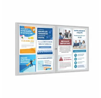 Vitrine extérieure double battant Procity