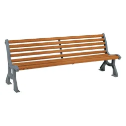 Banc de ville en bois et fonte LUBLIN