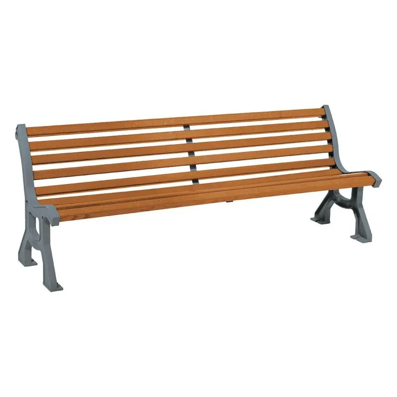 Banc de ville en bois et fonte LUBLIN