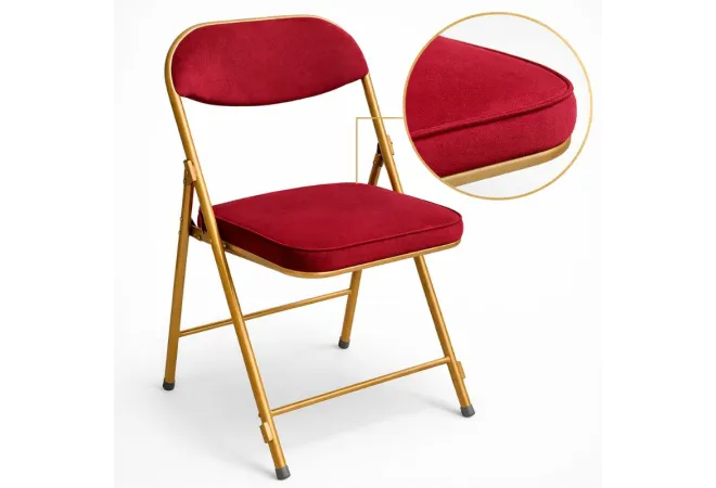 Assise très confortable de la chaise en velours pliantes