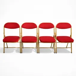 Alignement des chaises pliantes en velours