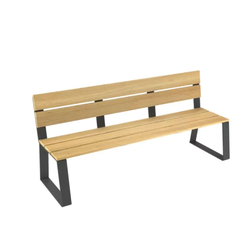 Mobilier urbain design et robuste - Banc bois et acier - Banc public