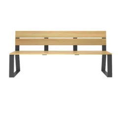 Mobilier urbain design et robuste - Banc bois et acier - Banc public