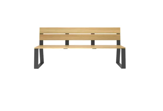 Mobilier urbain design et robuste - Banc bois et acier - Banc public