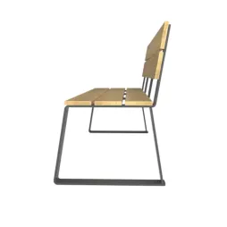 Mobilier urbain design et robuste - Banc bois et acier - Banc public