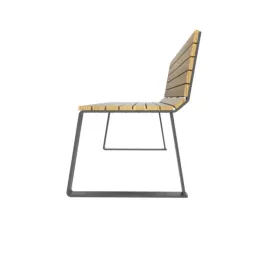Banc public en bois et acier design