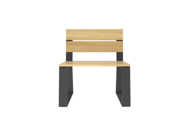 Fauteuil urbain 1 place acier peint