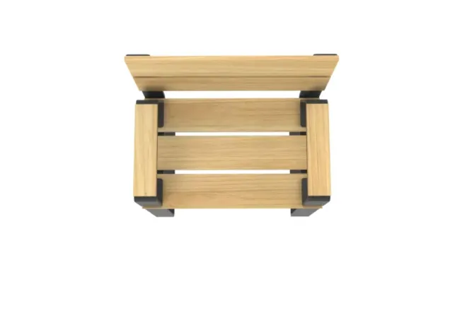 Banc 1 place avec assise et dossier en bois PEFC