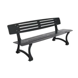 Banc urbain acier et fonte anthracite Banc urbain acier et fonte anthracite