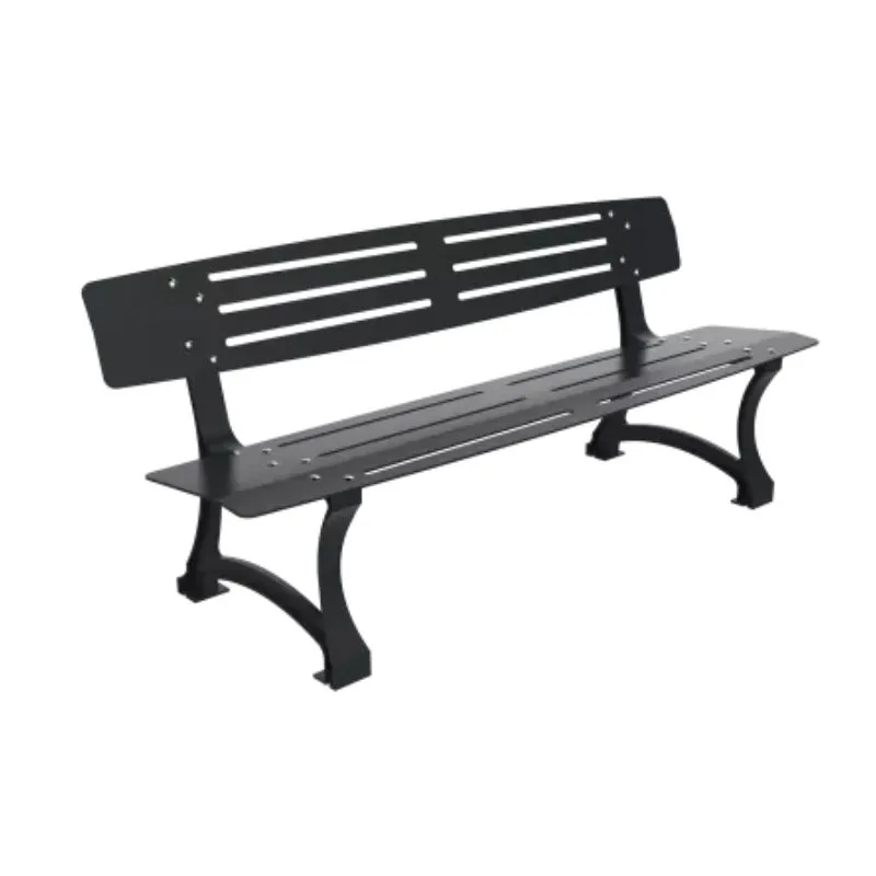 Banc urbain acier et fonte anthracite Banc urbain acier et fonte anthracite