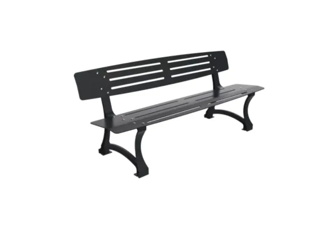 Banc urbain acier et fonte anthracite Banc urbain acier et fonte anthracite