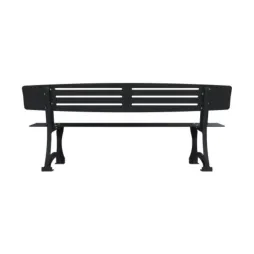 Banc urbain lames arrondies en acier anthracite Banc urbain lames arrondies en acier anthracite