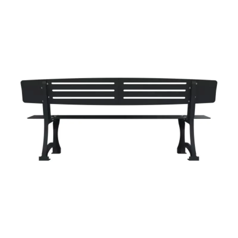 Banc urbain lames arrondies en acier anthracite Banc urbain lames arrondies en acier anthracite