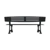 Banc urbain lames arrondies en acier anthracite Banc urbain lames arrondies en acier anthracite