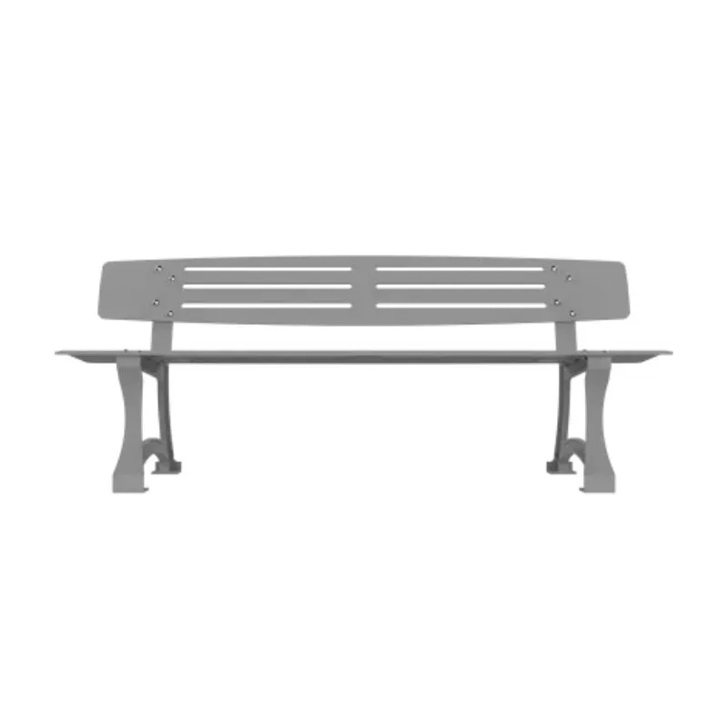 Banc gris alu en acier et fonte Banc gris alu en acier et fonte