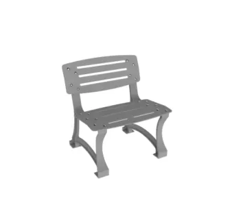 Fauteuil urbain gris alu