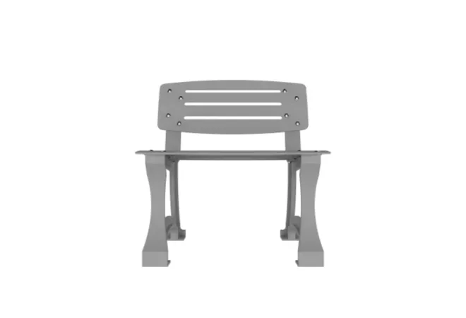 Fauteuil public acier et fonte