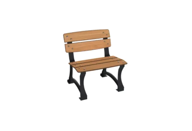 Mobilier urbain individuel HPL coloris teck