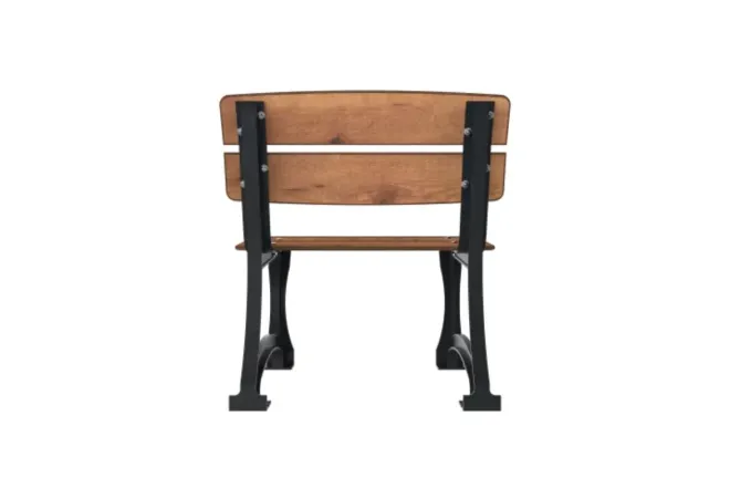 Fauteuil assise HPL et pieds en fonte