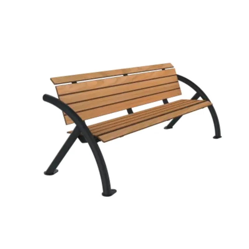 Banc public coloris teck