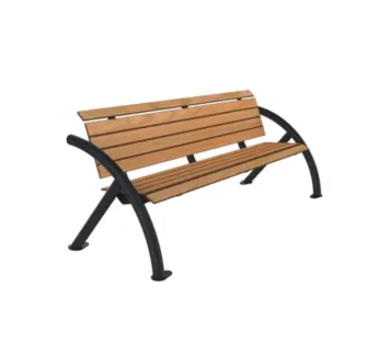 Banc public coloris teck
