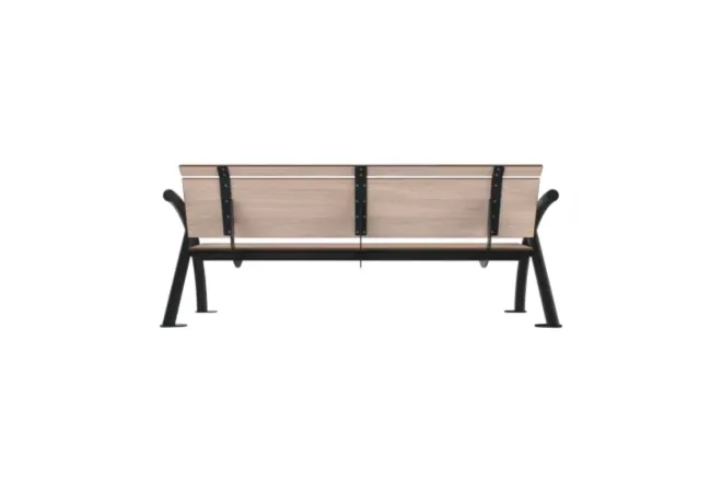 Banc de jardin avec structure acier anthracite