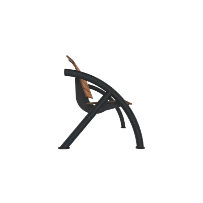 Banc Public lames HPL et structure acier