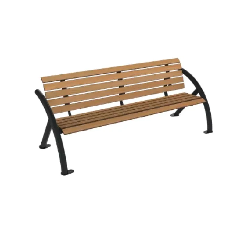 Banc lames HPL coloris teck